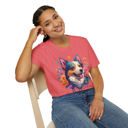 Animal Print Dog Shirt Unisex Softstyle Cotton Tee For Pet Lovers