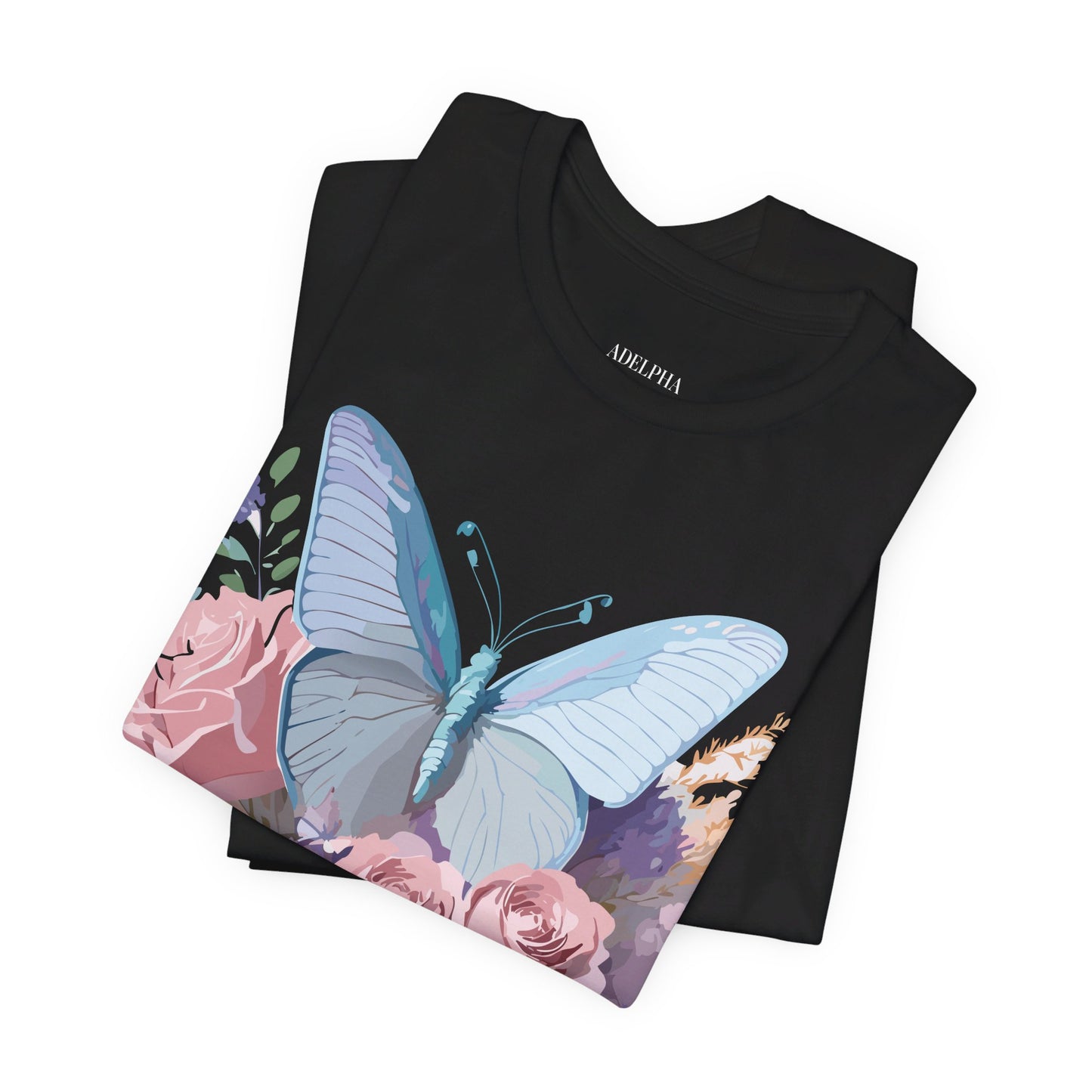 T-shirt en coton naturel avec papillon