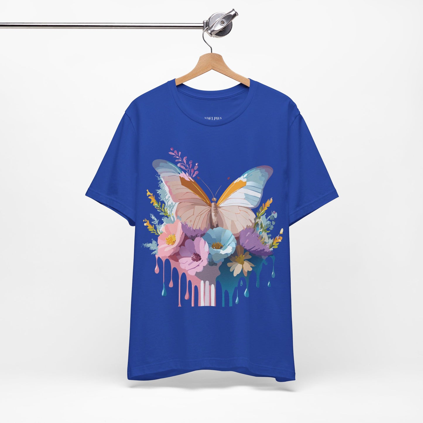 T-shirt en coton naturel avec papillon