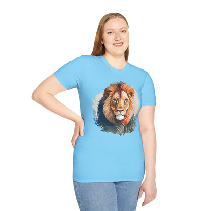 Lion Shirt Unisex Animal Tee Gildan Softstyle 64000 100 Percent Ring Spun Cotton
