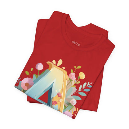Natural Cotton Tee Shirt - Letters Collection - A Printify