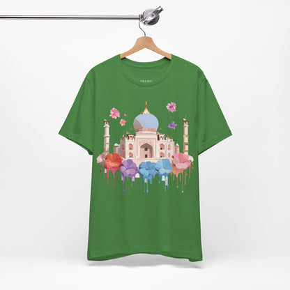 Natural Cotton Tee Shirt - Taj Mahal, India Printify