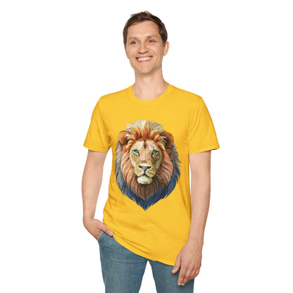 Lion Shirt Unisex Animal Tee Gildan Softstyle 64000 Cotton Comfort