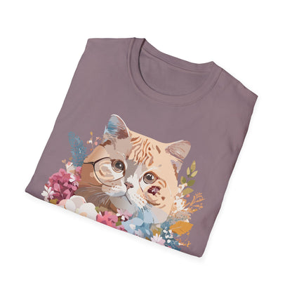 Cat Shirt Unisex Cat Tee Kitten Print Softstyle Gildan 64000