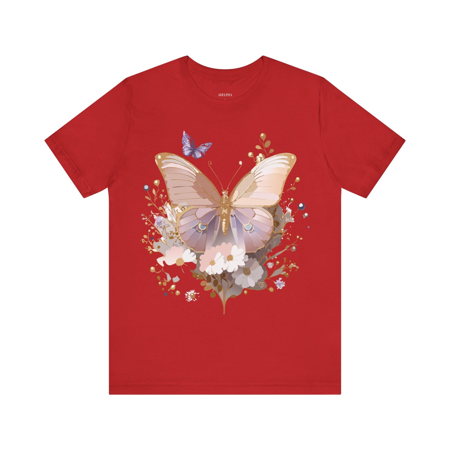 T-shirt en coton naturel avec papillon