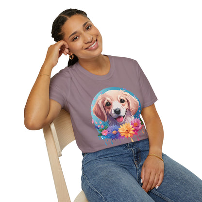 Unisex Dog Shirt Animal Tee Gildan Softstyle 64000 100 Percent Cotton