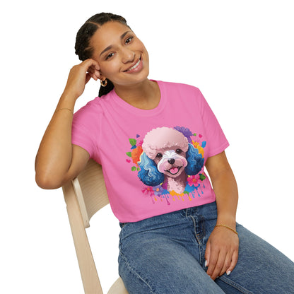 Unisex Dog Shirt Softstyle Tee 100 Percent Cotton Animal Print