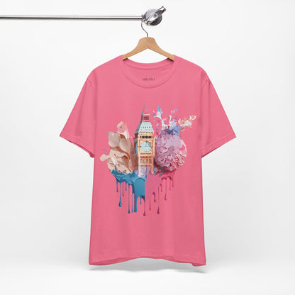 Natural Cotton Tee Shirt - Beautiful Places Collection - London Printify