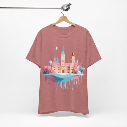 Natural Cotton Tee Shirt - Beautiful Places Collection - Prague Printify