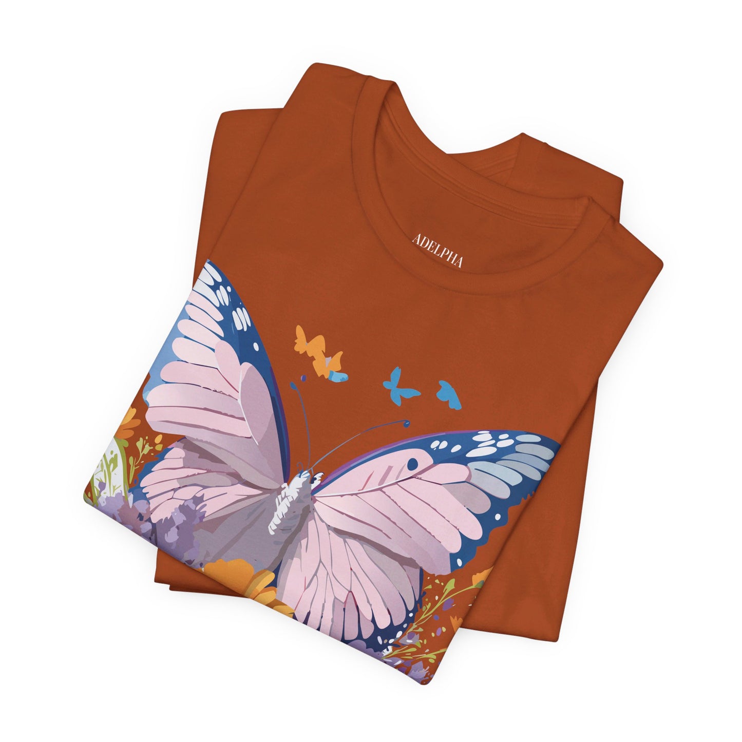 T-shirt en coton naturel avec papillon