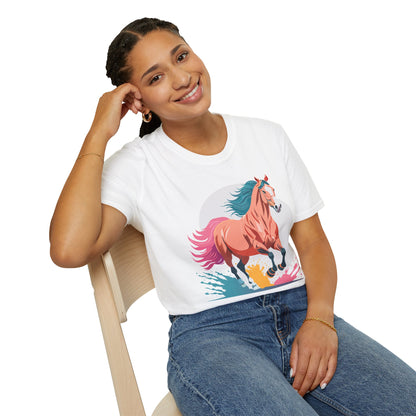 Unisex Horse Shirt Tee Gildan Softstyle 64000 Premium Ringspun Cotton