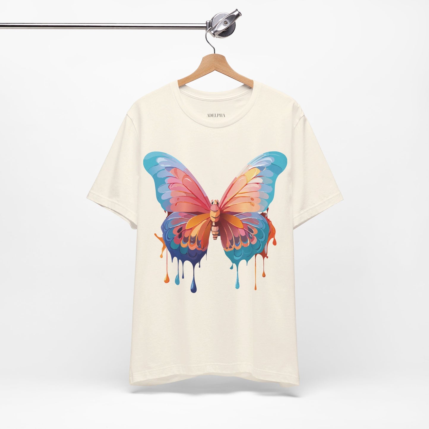 T-shirt en coton naturel avec papillon