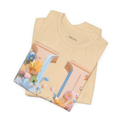 Natural Cotton Tee Shirt - Letters Collection - U Printify