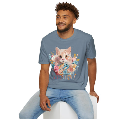 Unisex Cat Shirt Kitten Tee Cat Lover Tee Softstyle 64000 Gildan