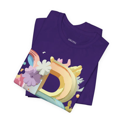 Natural Cotton Tee Shirt - Letters Collection - B Printify