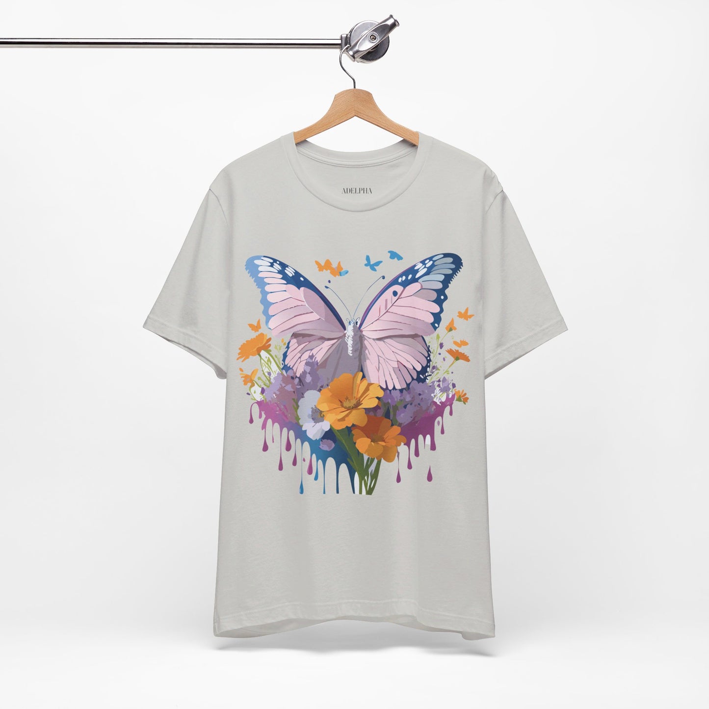 T-shirt en coton naturel avec papillon