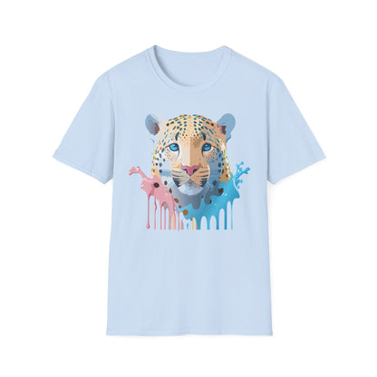 Unisex Cheetah Print Gildan Softstyle 64000 Short Sleeve T Shirt
