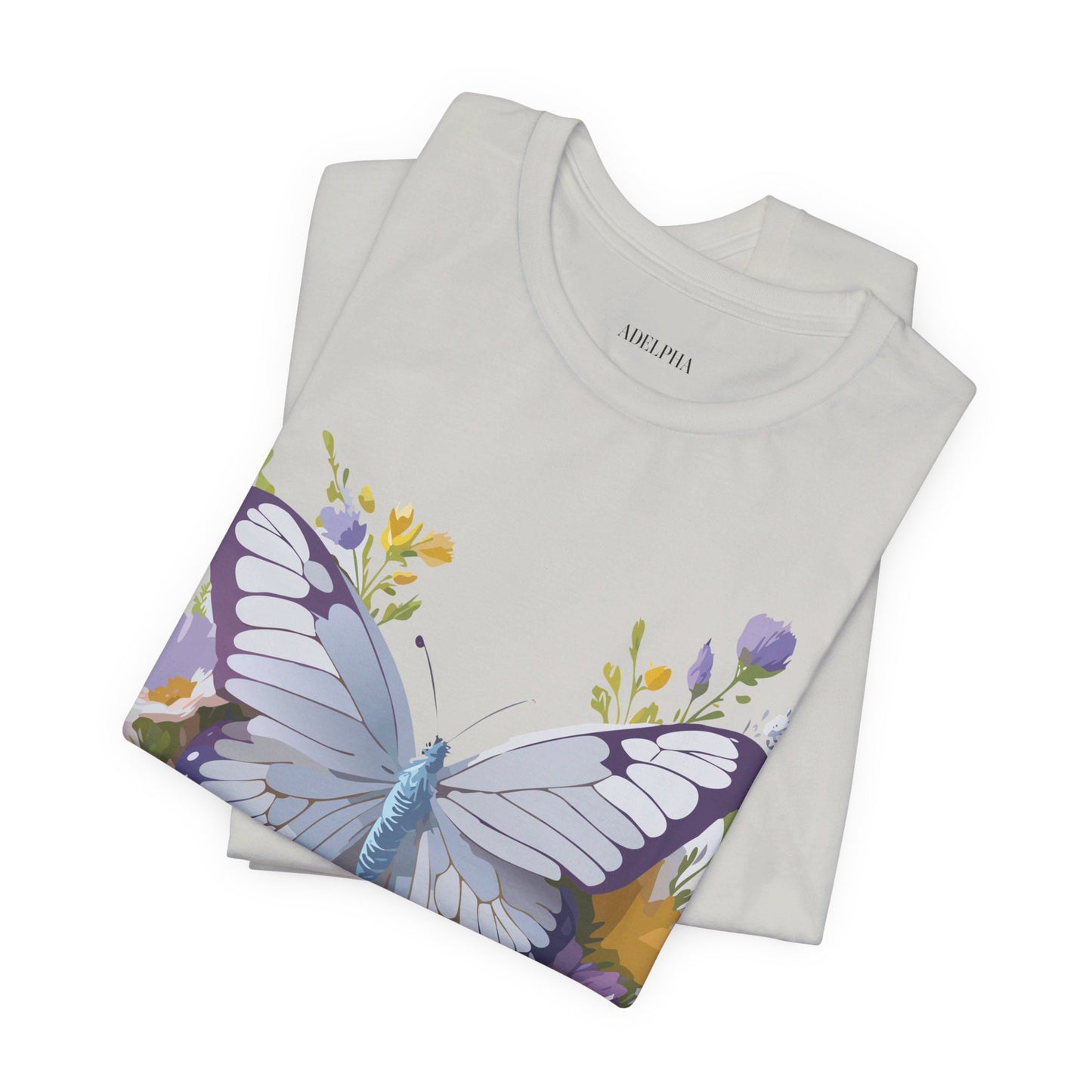 T-shirt en coton naturel avec papillon