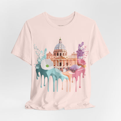 Natural Cotton Tee Shirt - Beautiful Places Collection - Rome Printify