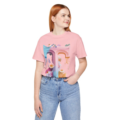 Natural Cotton Tee Shirt - Letters Collection - T Printify