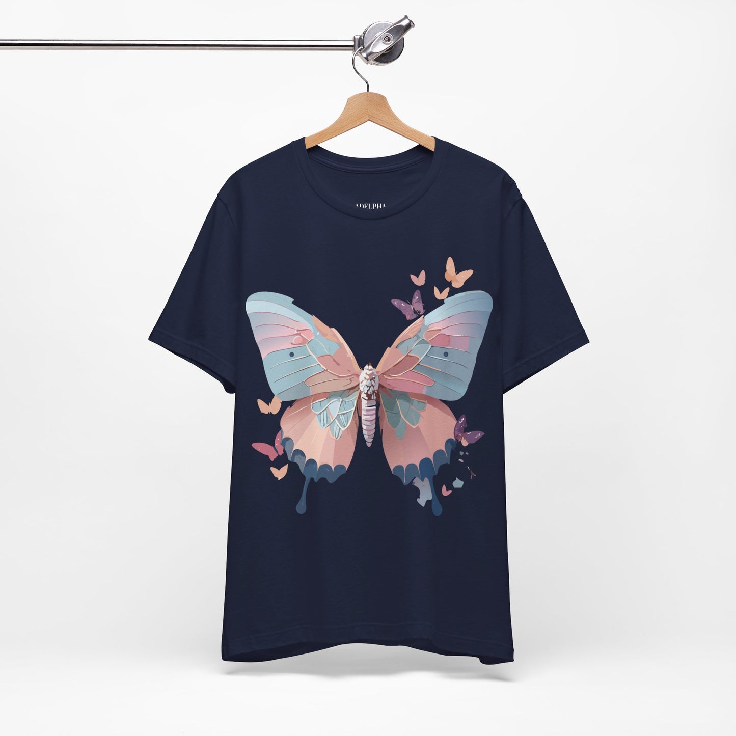 T-shirt en coton naturel avec papillon