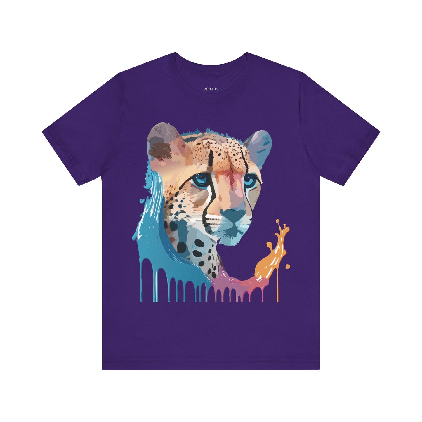 Natural Cotton Tee Shirt with Cheetah