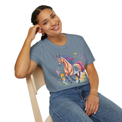 Horse Shirt Unisex Softstyle 64000 Cotton Tee Gildan 100 Percent Ring Spun