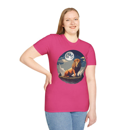 Lion Shirt Unisex Animal Tee Softstyle 64000 100 Percent Ring-Spun Cotton