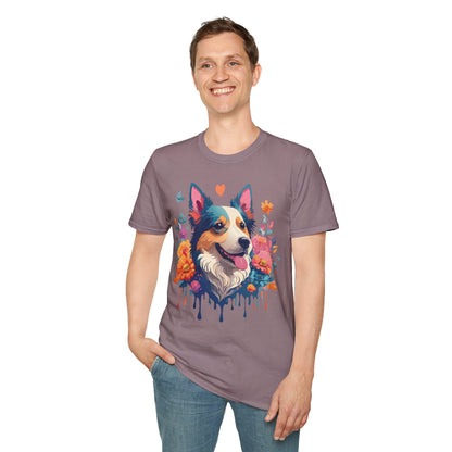 Animal Print Dog Shirt Unisex Softstyle Cotton Tee For Pet Lovers