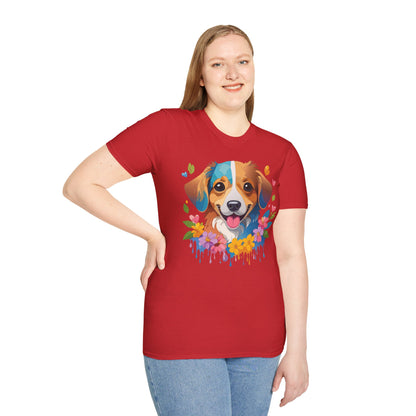 Dog Shirt Unisex Animal Tee 100 Percent Cotton Gildan Softstyle 64000