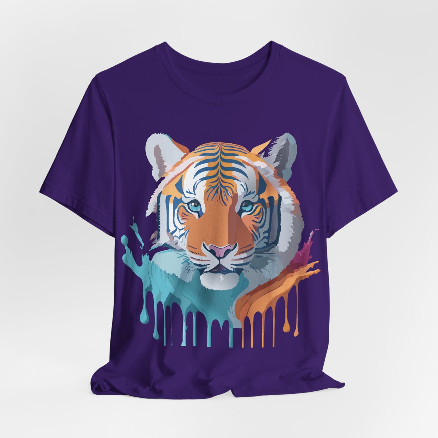 Natural Cotton Tee Shirt with Tiger