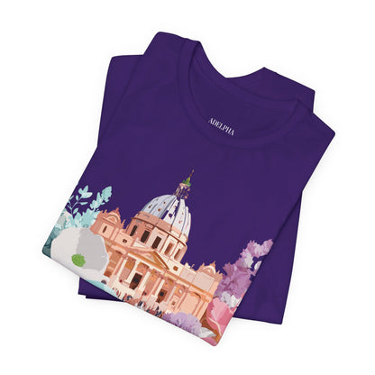 Natural Cotton Tee Shirt - Beautiful Places Collection - Rome Printify