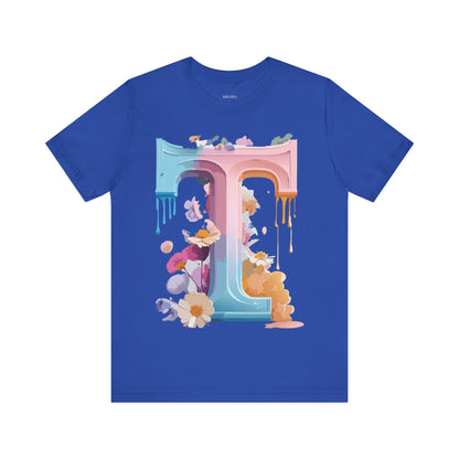 Natural Cotton Tee Shirt - Letters Collection - T Printify