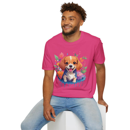 Dog Shirt Animal Print Tee Unisex Gildan Softstyle 64000 Cotton Tee