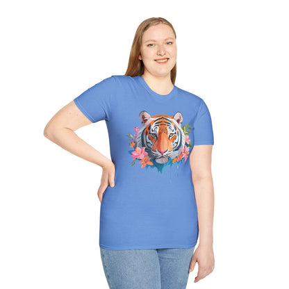 Tiger Shirt Unisex Animal Tee Gildan Softstyle 64000 Cotton Tee