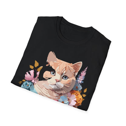 Cat Shirt Unisex Kitten Tee Softstyle Gildan 64000 Cotton Tee