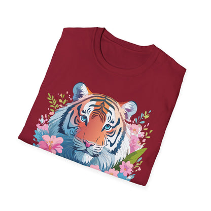 Unisex Tiger Shirt Gildan Softstyle 64000 Cotton Tee Everyday Comfort