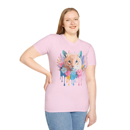 Unisex Cat Shirt Softstyle Tee 100 Percent Ring Spun Cotton Gildan 64000