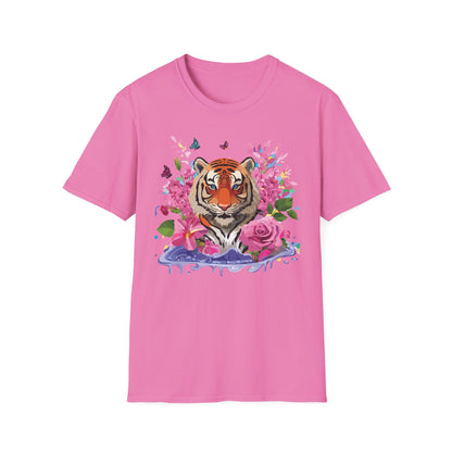 Tiger Shirt Unisex Gildan Softstyle Cotton Tee 100 Percent Ring Spun Comfort
