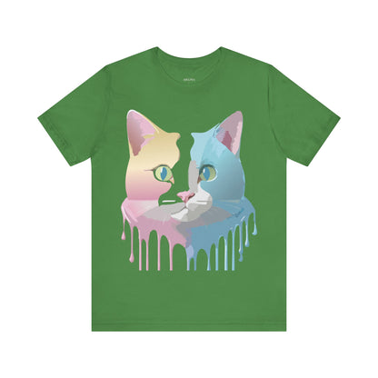 Natural Cotton Tee Shirt with Cat Printify