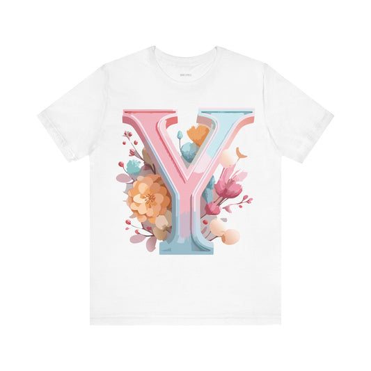 T-shirt en coton naturel - Collection Lettres - Y