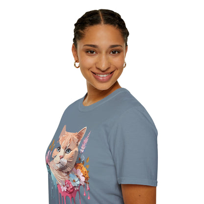 Cat Shirt Unisex Kitten Tee Softstyle Gildan 64000 Cotton Tee