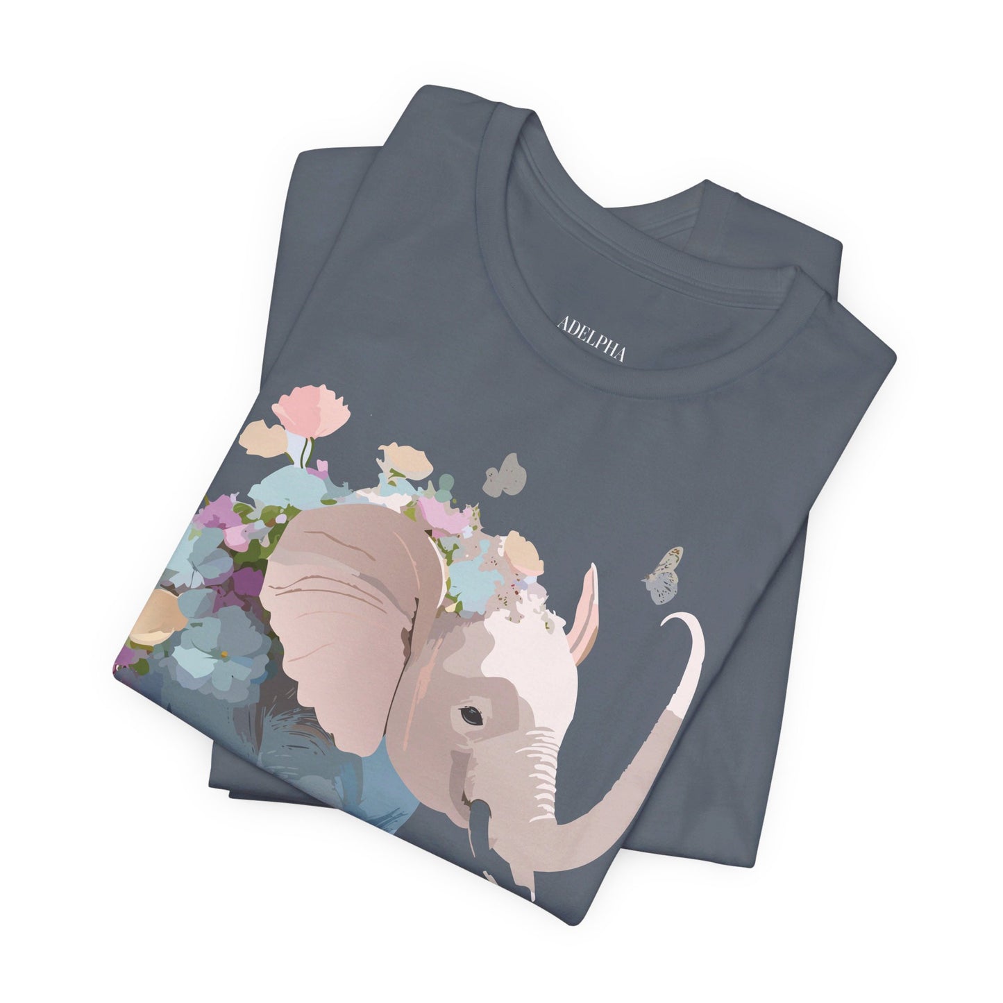 T-Shirt aus natürlicher Baumwolle mit Elefant