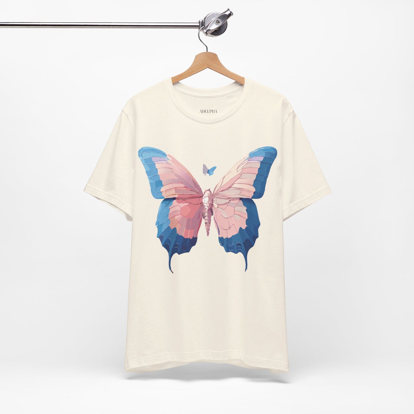 T-shirt en coton naturel avec papillon