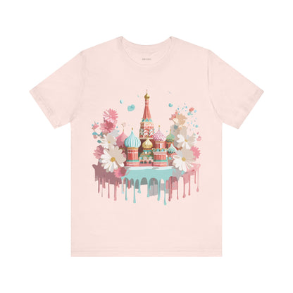 Natural Cotton Tee Shirt - Beautiful Places Collection - Moscow Printify