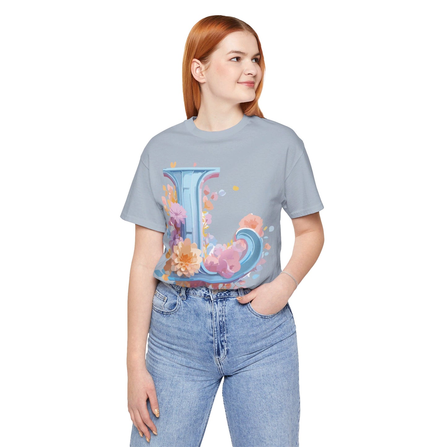 T-Shirt aus natürlicher Baumwolle – Letters Collection – L