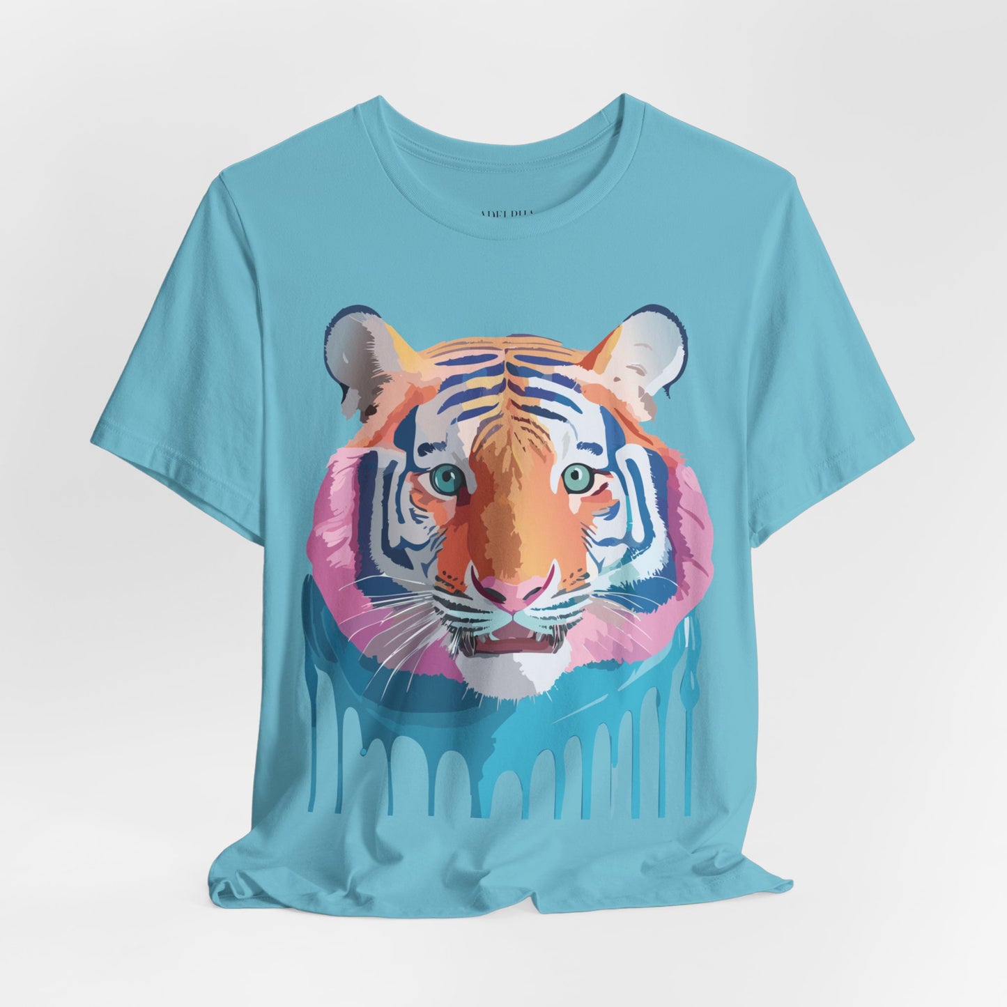 Natural Cotton Tee Shirt with Tiger