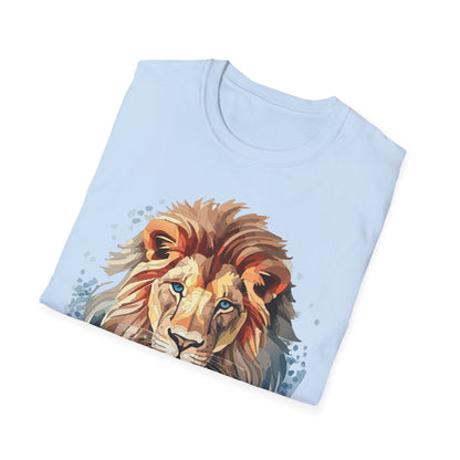 Unisex Lion Shirt Floral Lion Tee Gildan Softstyle 64000 Tee