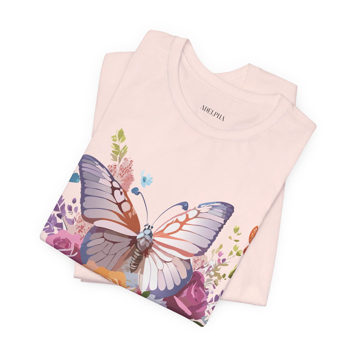 T-shirt en coton naturel avec papillon