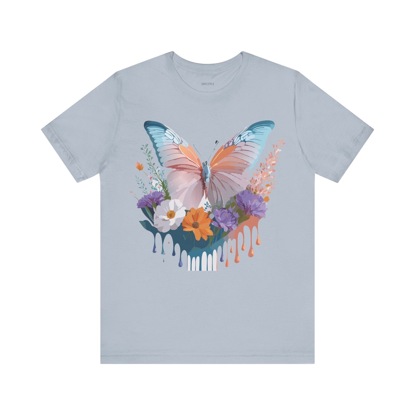 T-shirt en coton naturel avec papillon